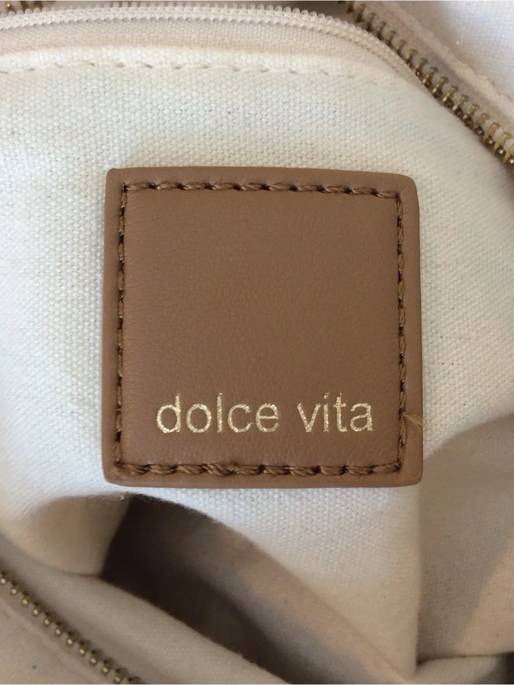 Dolce Vita Tan Woven Straw Shoulder Bag